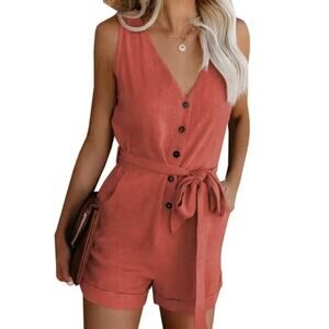 Summer Womens Mini Playsuit Casual Jumpsuit Ladies Holiday Beach Short 2XL New